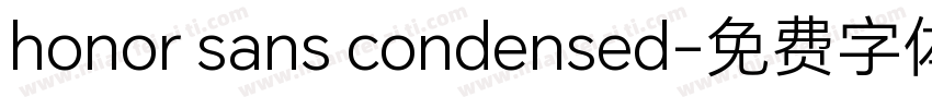 honor sans condensed字体转换